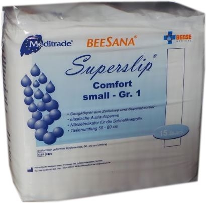 BEESANA Superslip Comfort small Gr.1, weiss , 15.25.03.2314, 15er Packung