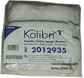 Kolibri Comfix Extra Netzhose XL 5er Packg. 15.25.02.1085