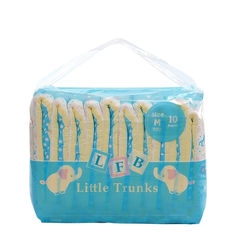 LFB Little Trunks Printed Adult Brief Diaper, Medium , 10er Packung