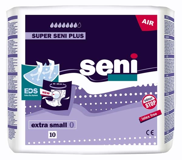 Super Seni Plus Windel ,extra small, weiss/lila ,15.25.03.0145 ,10er Packung