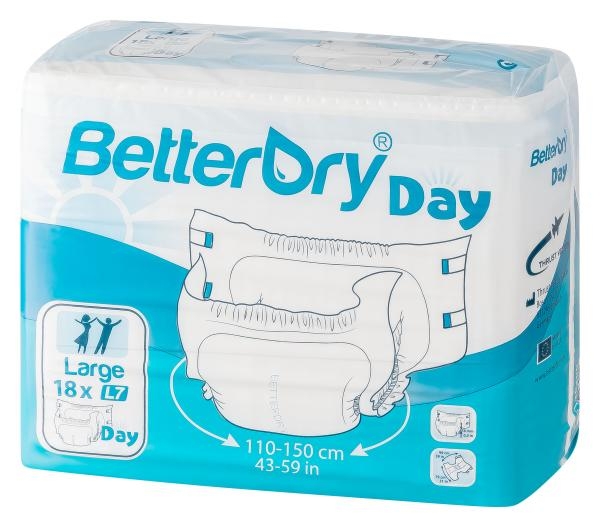 BetterDry DAY Windelhose Large L7 weiss , 18er Packung