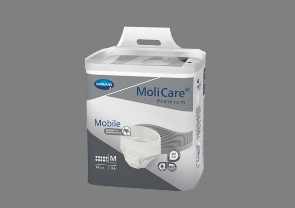 MoliCare Mobile 10 Gr.M medium ,weiss/grau 15.25.31.7120 ,14er Packung