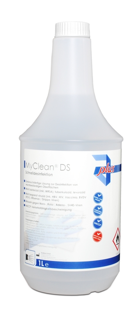 MYClean DS A Schnelldesinfekton 1000ml Oberfl/med Inventar HACCP