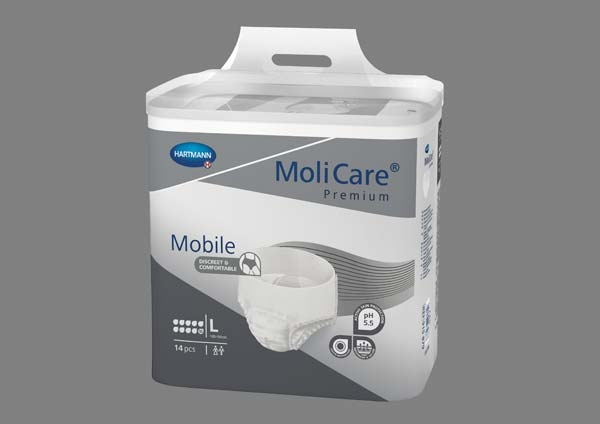 MoliCare Mobile 10 Gr.L large ,weiss/grau 15.25.31.8272 ,14er Packung