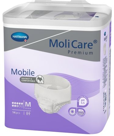 MoliCare Mobile 8 Super Gr.M medium ,weiss/lila 15.25.24.1234 ,14er Packung