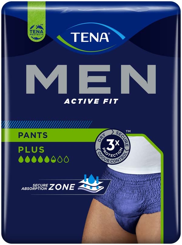 Tena Men Active Fit Pants Plus S/M , blau , 15.25.31.1021 , 12er Packung