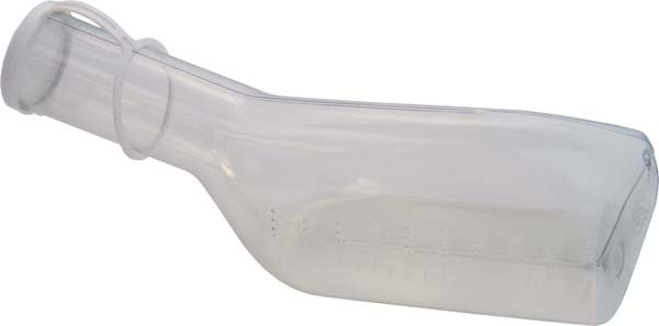 Urinflasche aus PVC, klar, mit Verschlussdeckel