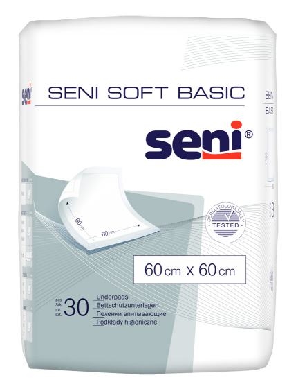 Seni Soft Basic Krankenunterlagen 60x60cm ,19.40.05.4081 ,30er Packung