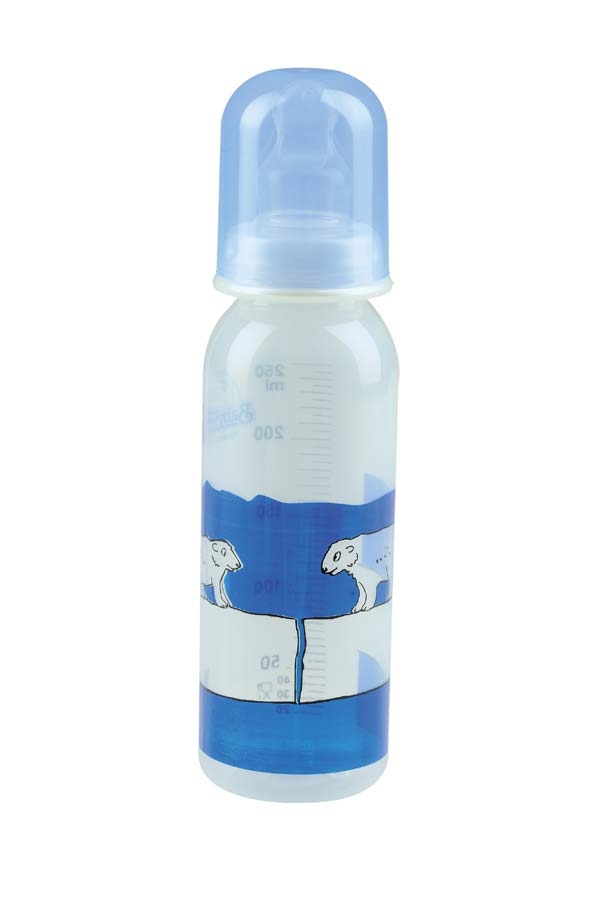 Babyflasche PP/Milchflasche Silikonsauger mit Motiv 240ml Flasche