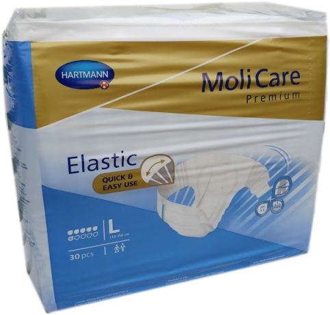 Molicare Premium Elastic 6 Tropfen, large weiss/hellblau ,15.25.31.8284 ,30er Packung