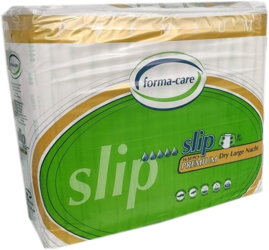 Forma Care Slip Nacht Premium Dry Gr.L , 15.25.31.8239, weiss/gruen 16er Packung