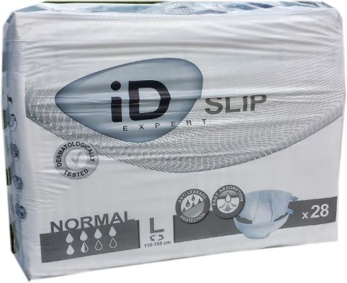 ID Expert Slip Normal ,large, weiss/grau ,FOLIE ,15.25.31.8166 ,28er Packung  | ID-Slip Packung/bag | ID Slip+Pants | Windeln+Pants -diapers |  Inkontinenz Einweg | Save Express GmbH