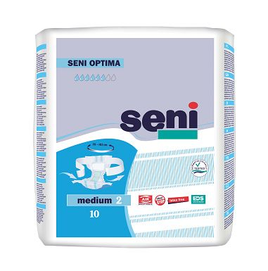Seni Optima Super medium weiss/blau mit Hueftbund 10er Packung