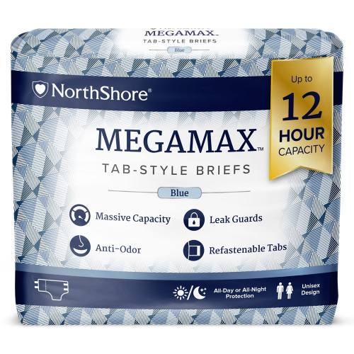 NorthShore MEGAMAX Windel ,blau, medium, 10er Packung