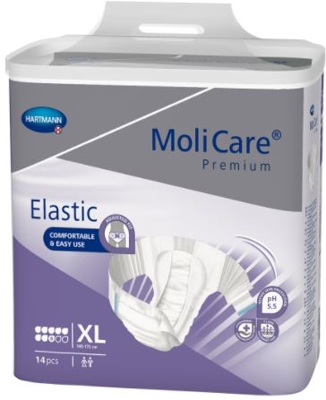 Molicare Premium Elastic 8 Tropfen Xlarge Gr.4 Slip ,lila ,15.25.31.8289 ,14er Packung