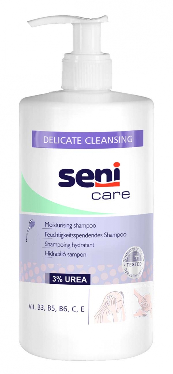 Seni Care Shampoo mit 3% Urea 500ml Flasche -Delicate Cleansing-