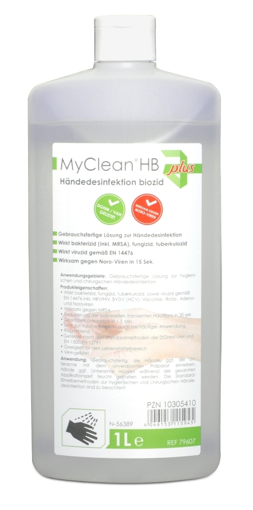 MyClean HB Haendedesinfektion biozid 1000ml Flasche