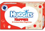 Huggies Happies 100 trockene Baby-Pflegetuecher 100er Packung