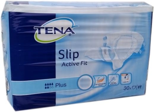 Tena Slip Active Fit Plus , medium ,weiss/blau ,15.25.03.1003 ,FOLIE 30er Packung