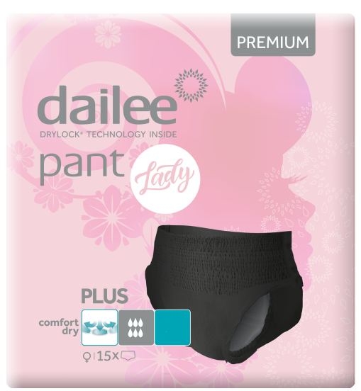 Dailee Pants Lady Premium Black Gr. L , 15.25.31.4002, 15er Packung