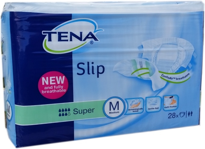 Tena Slip Super ,medium ,weiss/gruen ,15.25.03.1002 ,CottonFeel 28er Packung