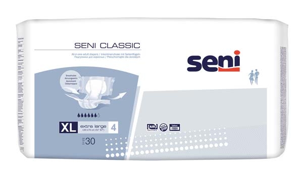 Seni Classic TAG Windel extra large Gr.4 weiss/blau ,15.25.31.8156 ,30er Packung