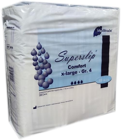 Meditrade Superslip Comfort xlarge Gr.4 ,weiss lila , 15.25.03.2312 , 15er Packung