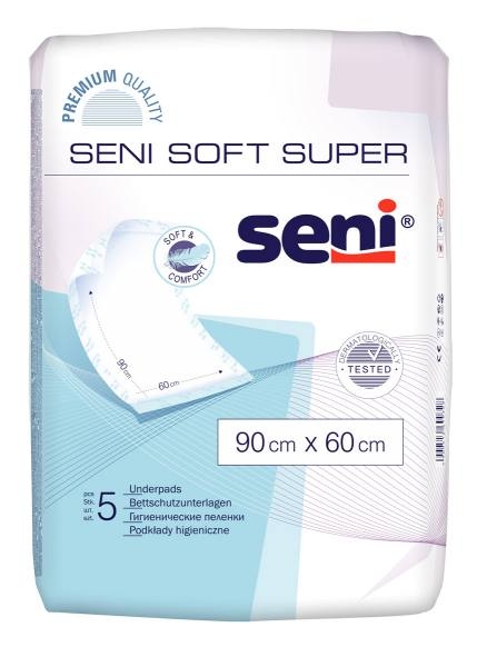 Seni Soft Super Krankenunterlagen 60x90cm ,19.40.05.5056 ,5er Packung