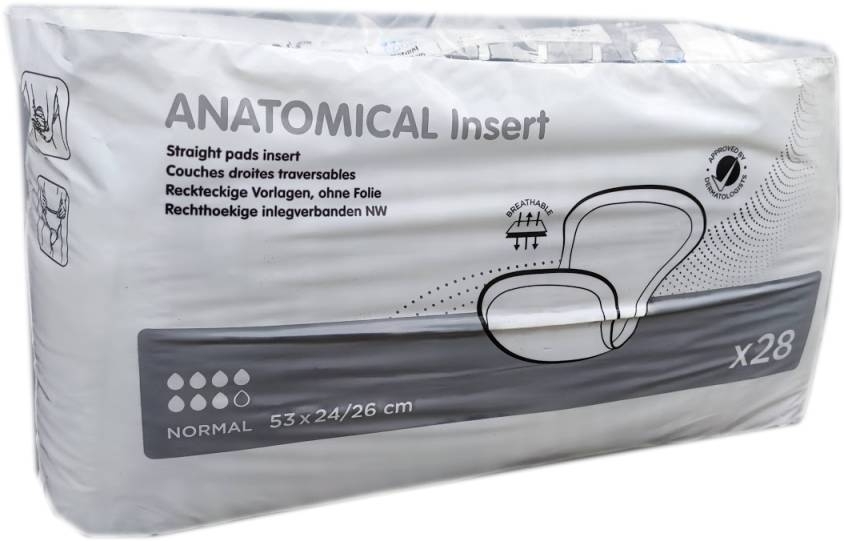 Ontex Anatomical Pad Normal ,ohne Folie 26x53cm , 28er Packung