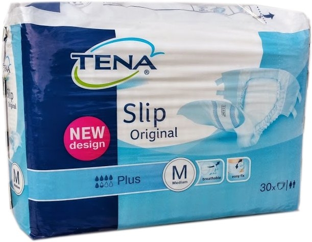 Tena Slip Original Plus , medium ,weiss/blau ,15.25.31.4024 ,30er Packung