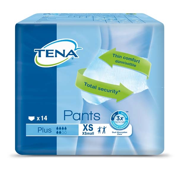 TENA PANTS PLUS XS 50-70CM ,15.25.31.0010 ,14er Packung